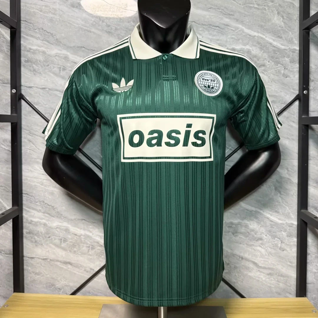 Adidas x Oasis Green White Soccer Jersey