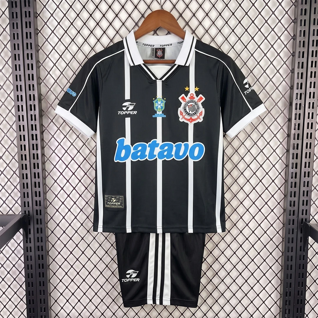1999 Corinthians Away Kids Retro Soccer Jersey