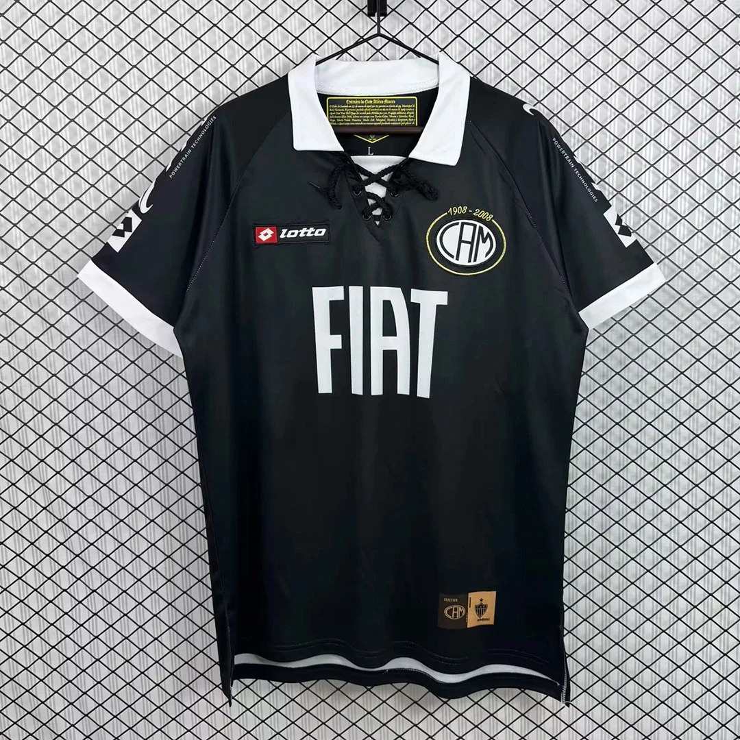 2008 Atletico Mineiro Centenary Black Soccer Jersey