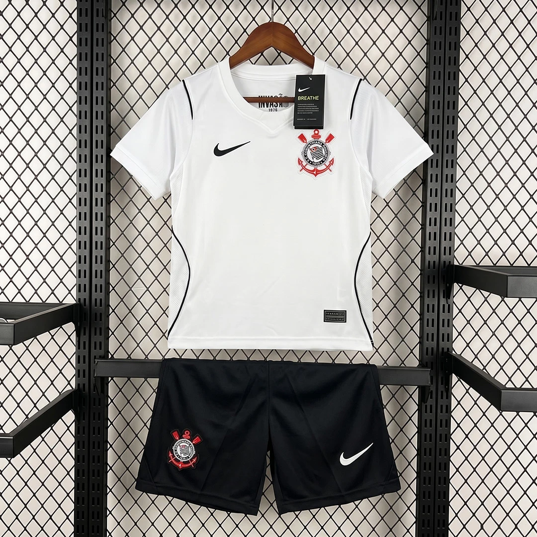 2026 Corinthians Home Kids Soccer Jersey Size 16-28