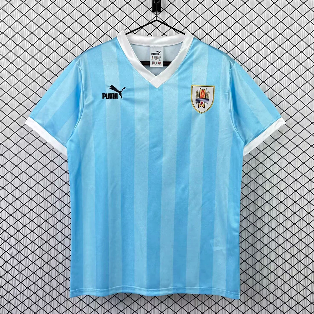 1990 Uruguay Home Retro Soccer Jersey