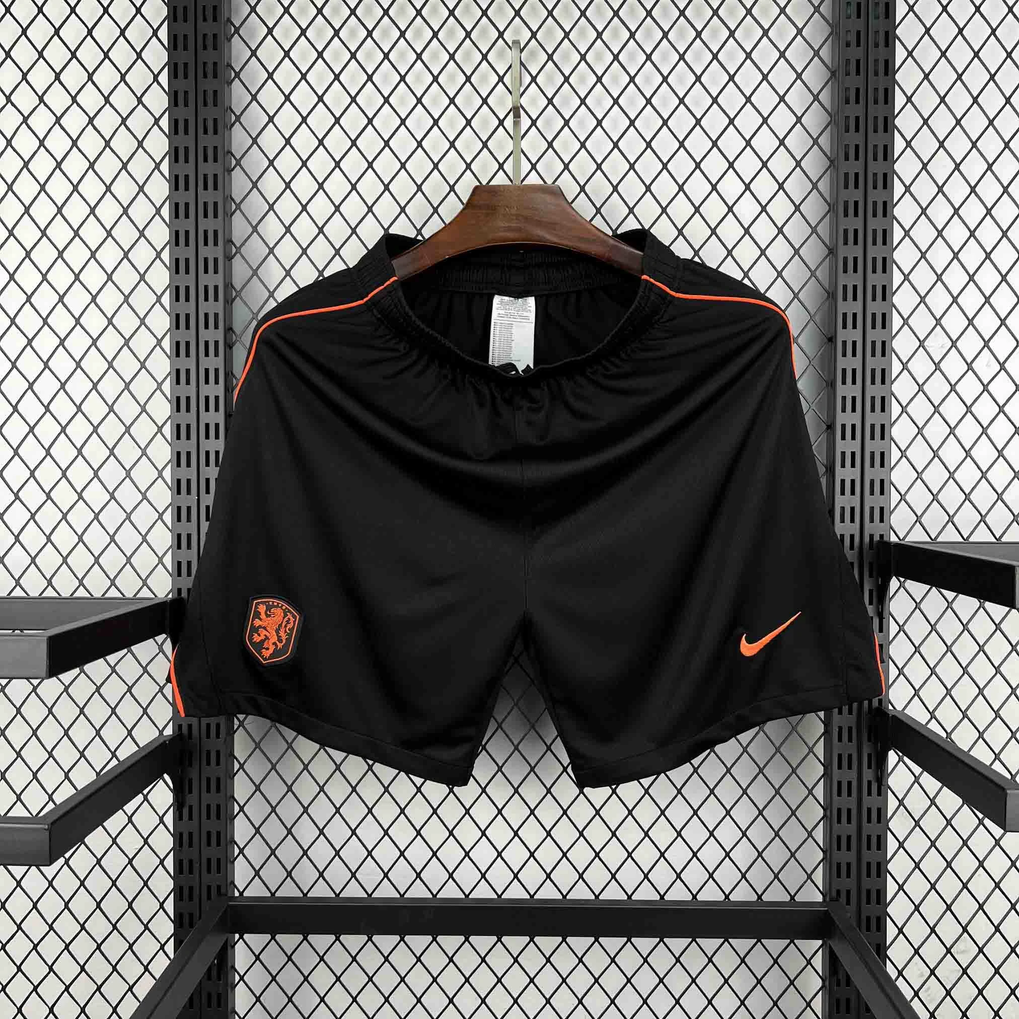 2026 Netherlands Black Soccer Shorts