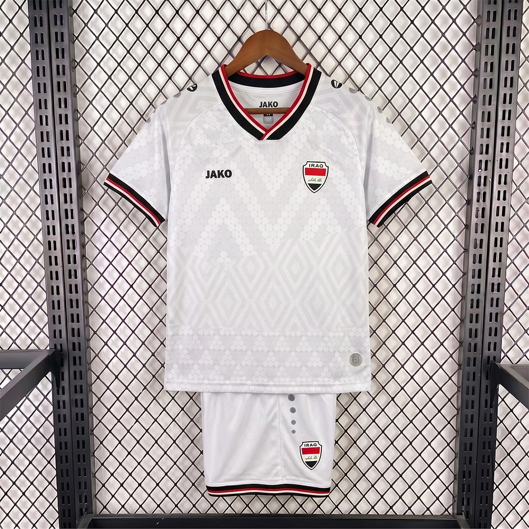 2026 Iraq Home Kids Soccer Jersey Size 16-28