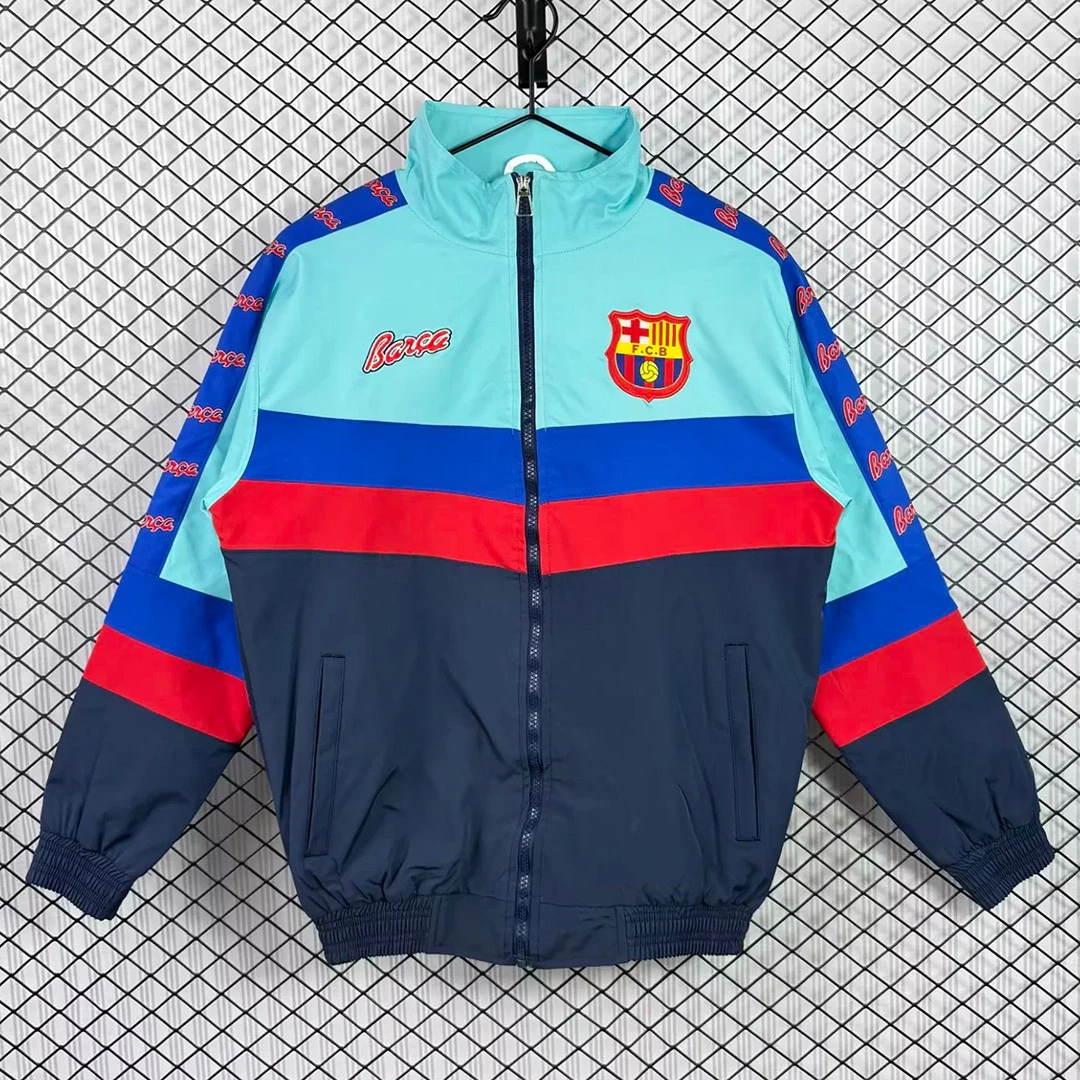 91/92 Barcelona Green Blue Windbreaker