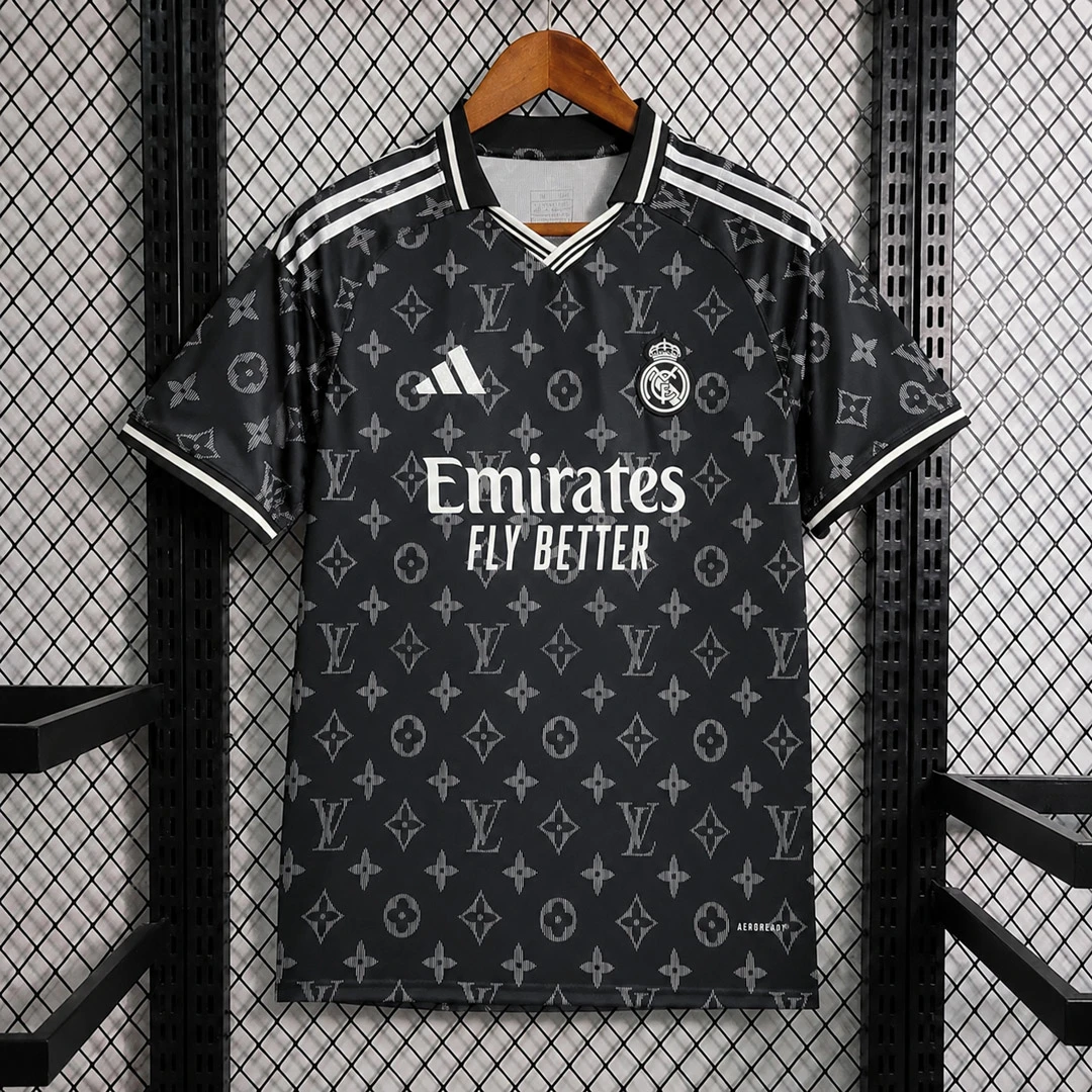 26/27 Real Madrid x LV Black Soccer Jersey