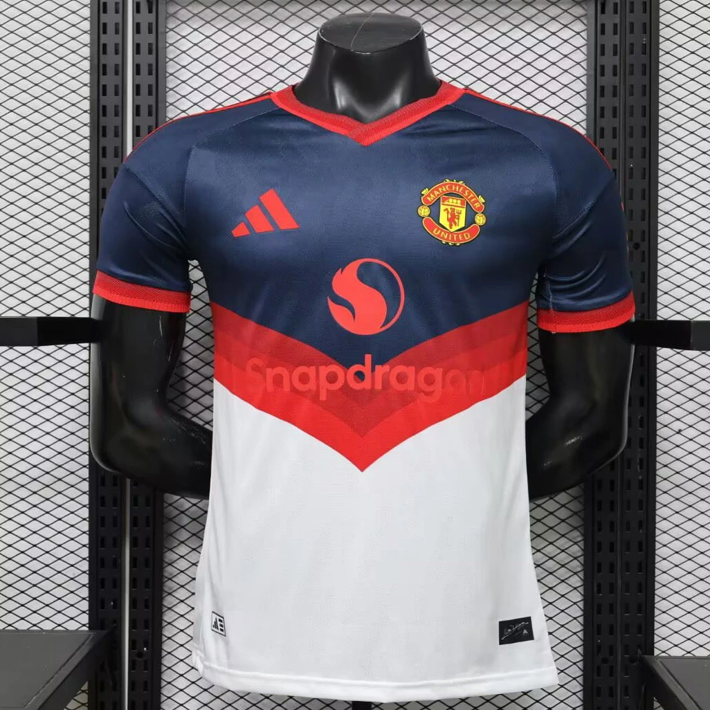 26/27 Manchester United Navy White Red Player Version Soccer Jersey