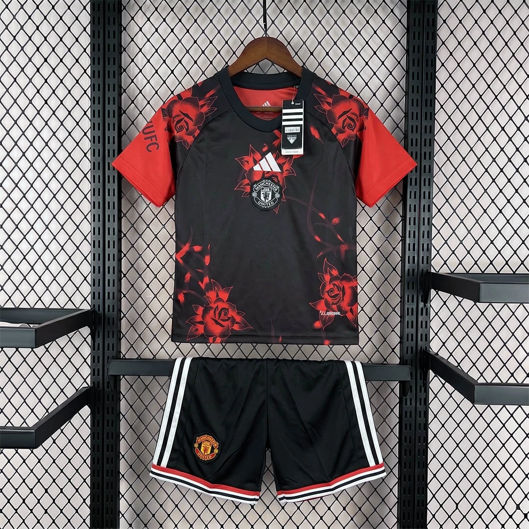 26/27 Manchester United Lancashire Rose Kids Soccer Jersey Size 16-28