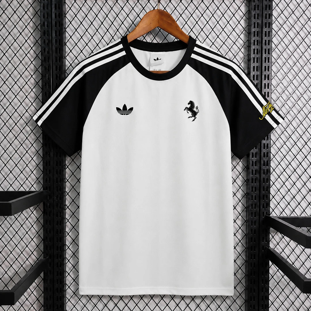 26/27 Juventus Originals Black Raglan Sleeves White Shirt