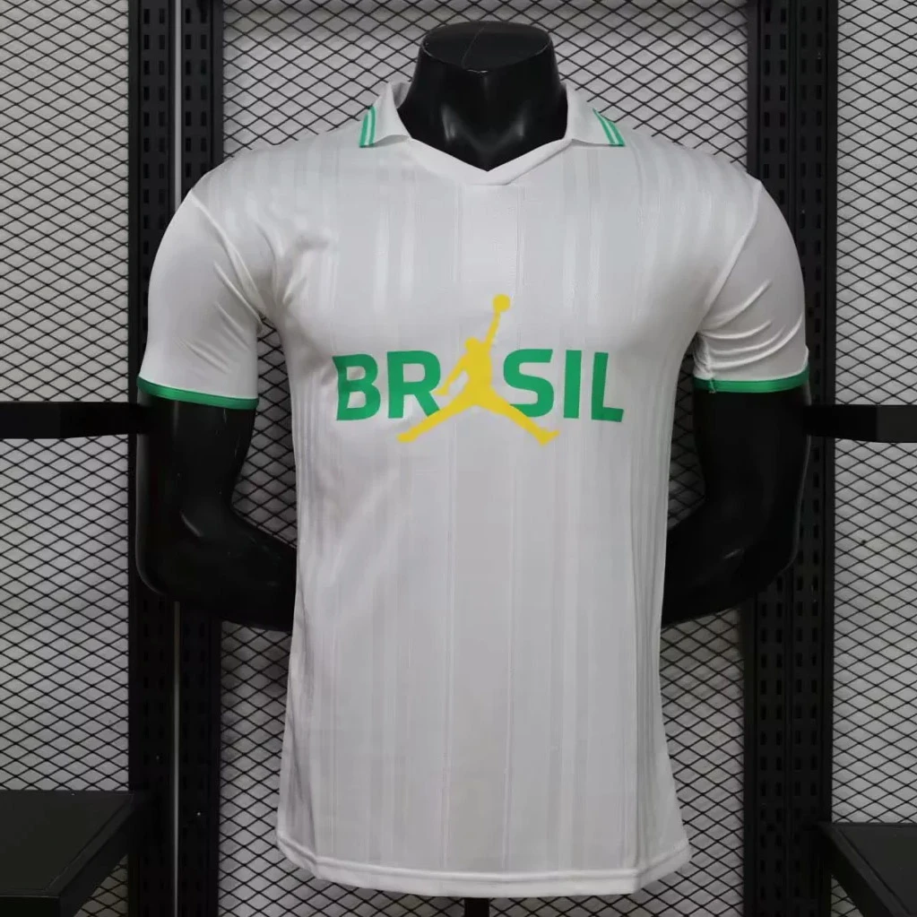 2026 Brazil Player Version White Polo