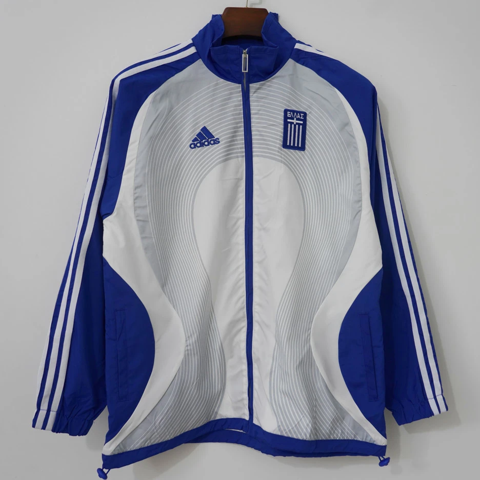 2006 Greece White Blue Windbreaker