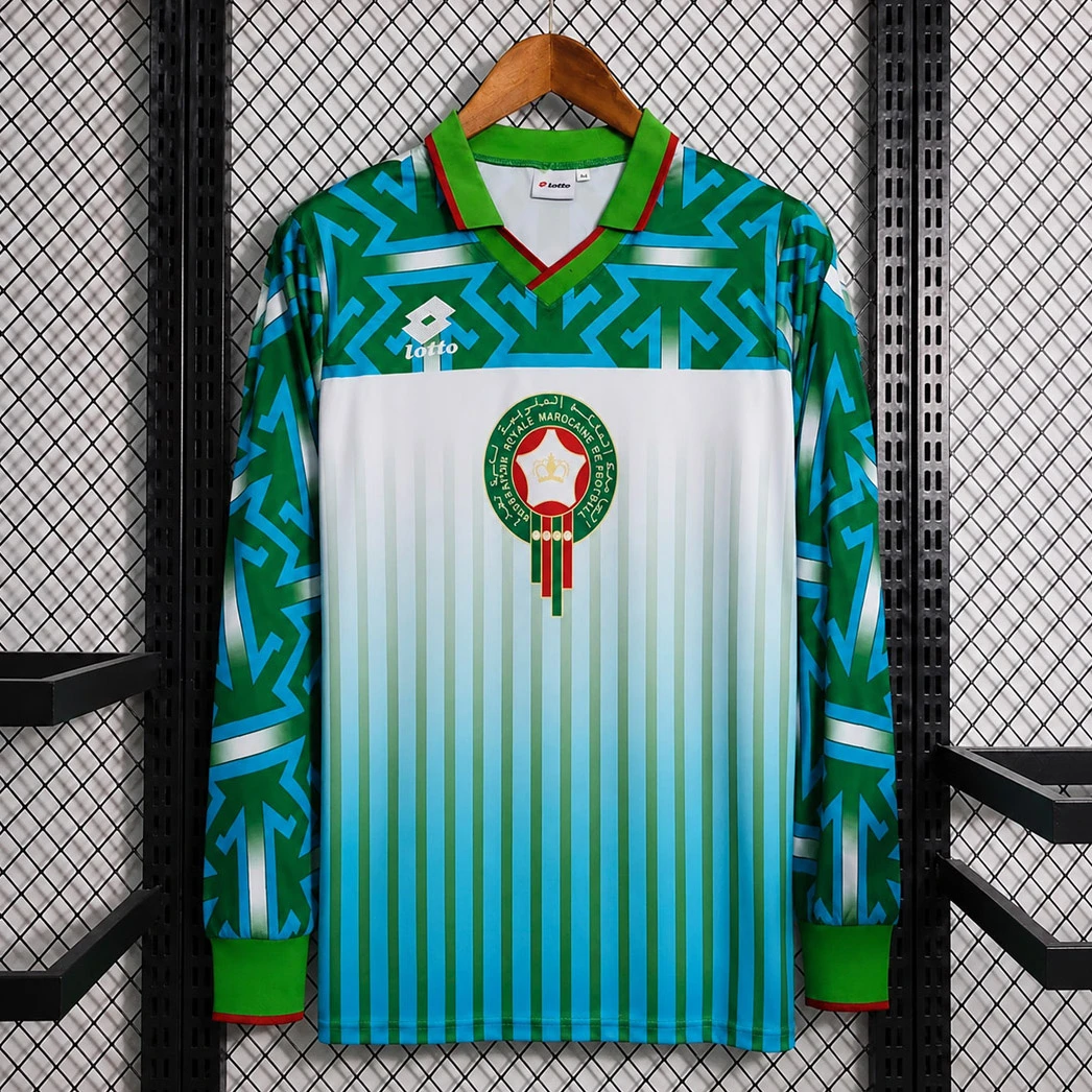 1994 Morocco Away Long Sleeve Retro Soccer Jersey