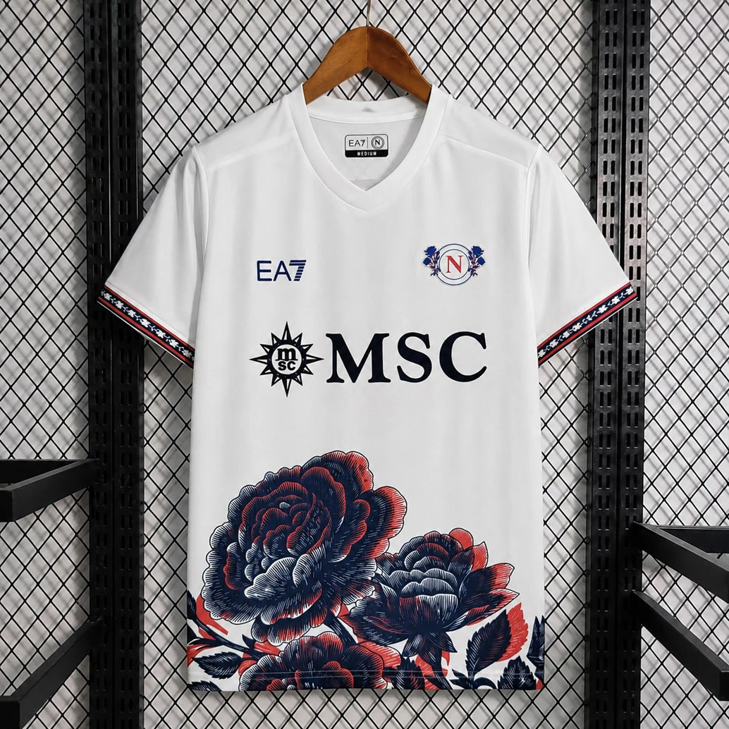 26/27 Napoli EA7 Special Edition White with Rose Jersey