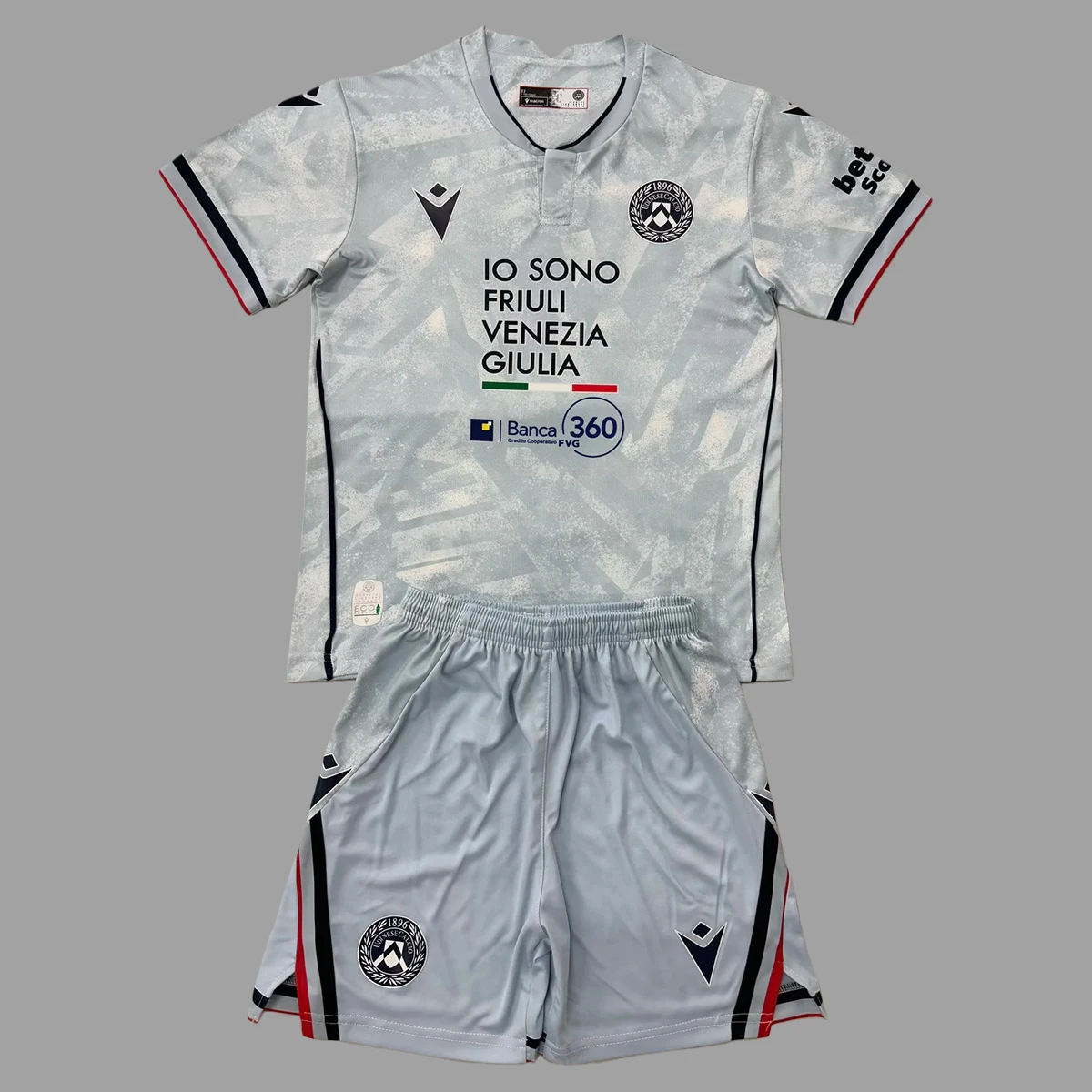 25/26 Udinese Away Kids Soccer Jersey Size 16-28