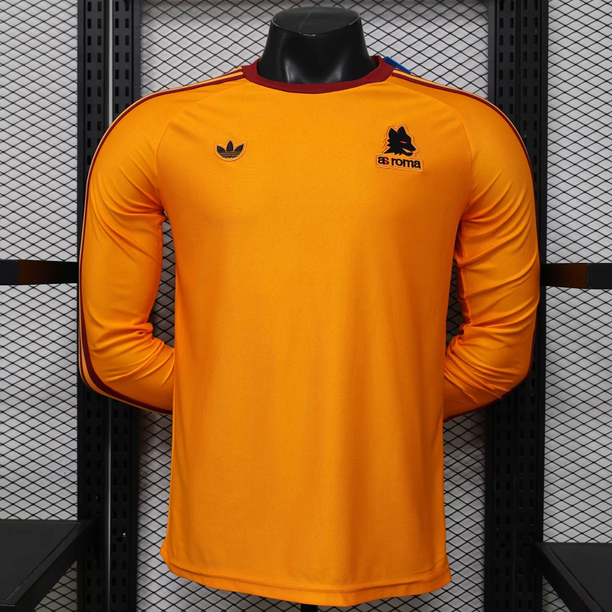 25/26 Roma Originals Iconic Trefoil Long Sleeve Player Version Soccer Jersey