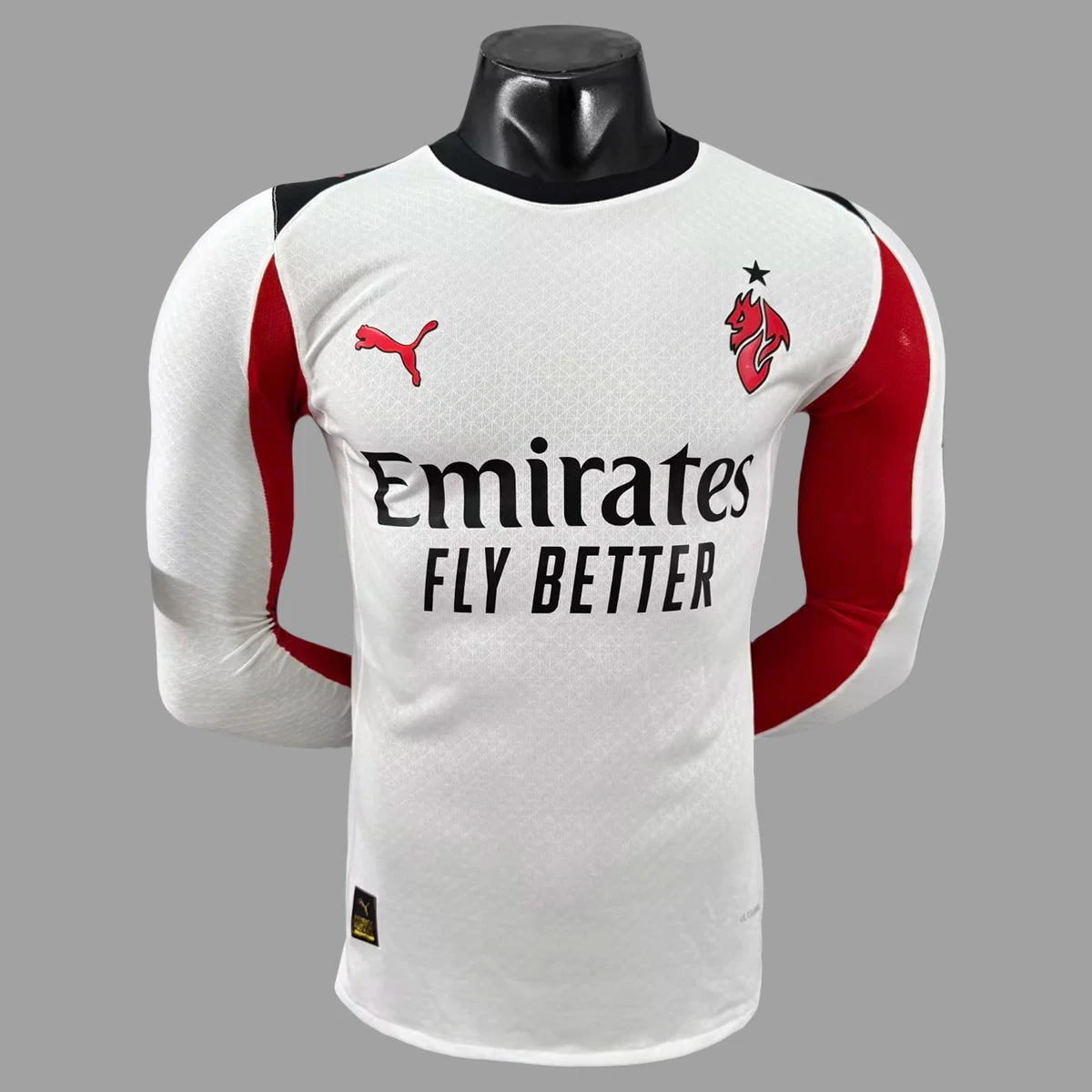 25/26 AC Milan Away Long Sleeve Player Version Soccer Jersey