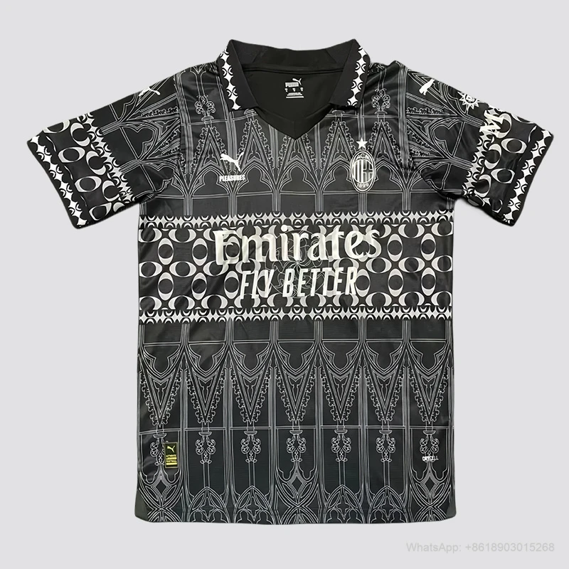 23/24 AC Milan fourth black soccer jersey yupoo