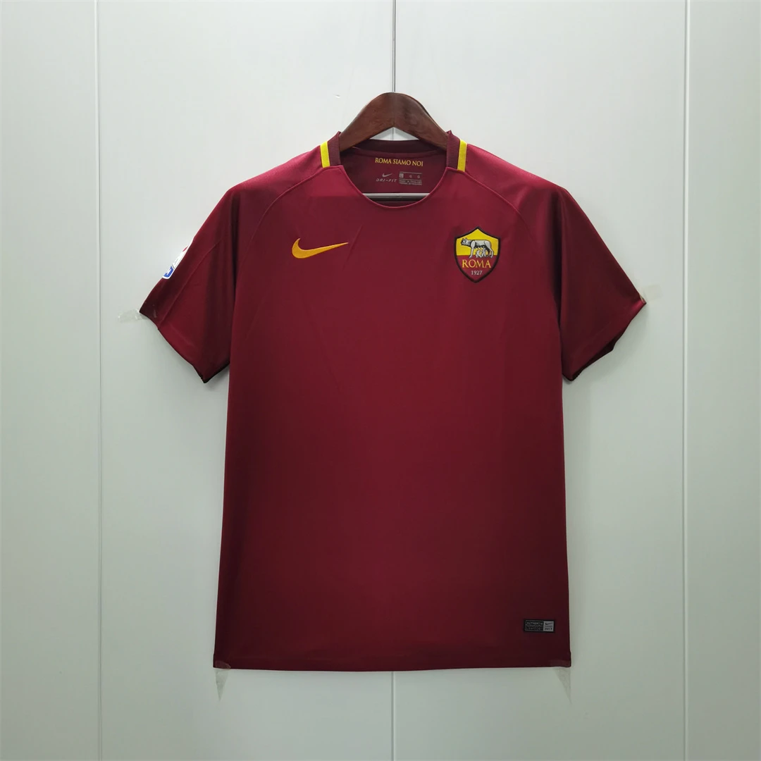 17/18 Roma Home Retro Soccer Jersey