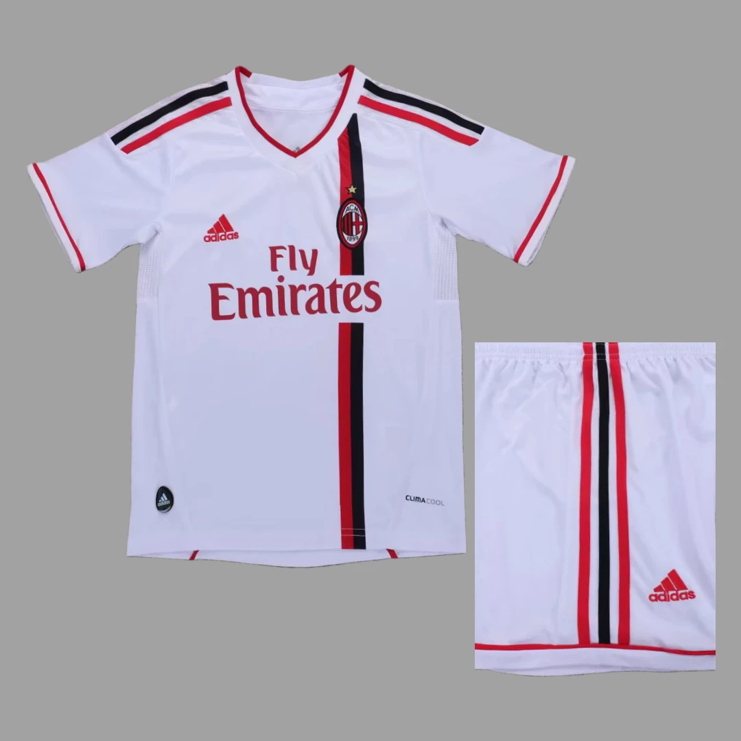 11/12 AC Milan Away Kids Retro Soccer Jersey Size 16-28