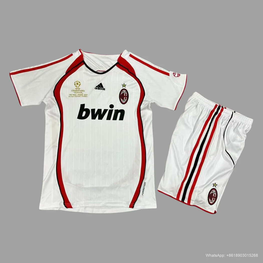 06/07 AC Milan away Retro Kids soccer jersey Size 16-28
