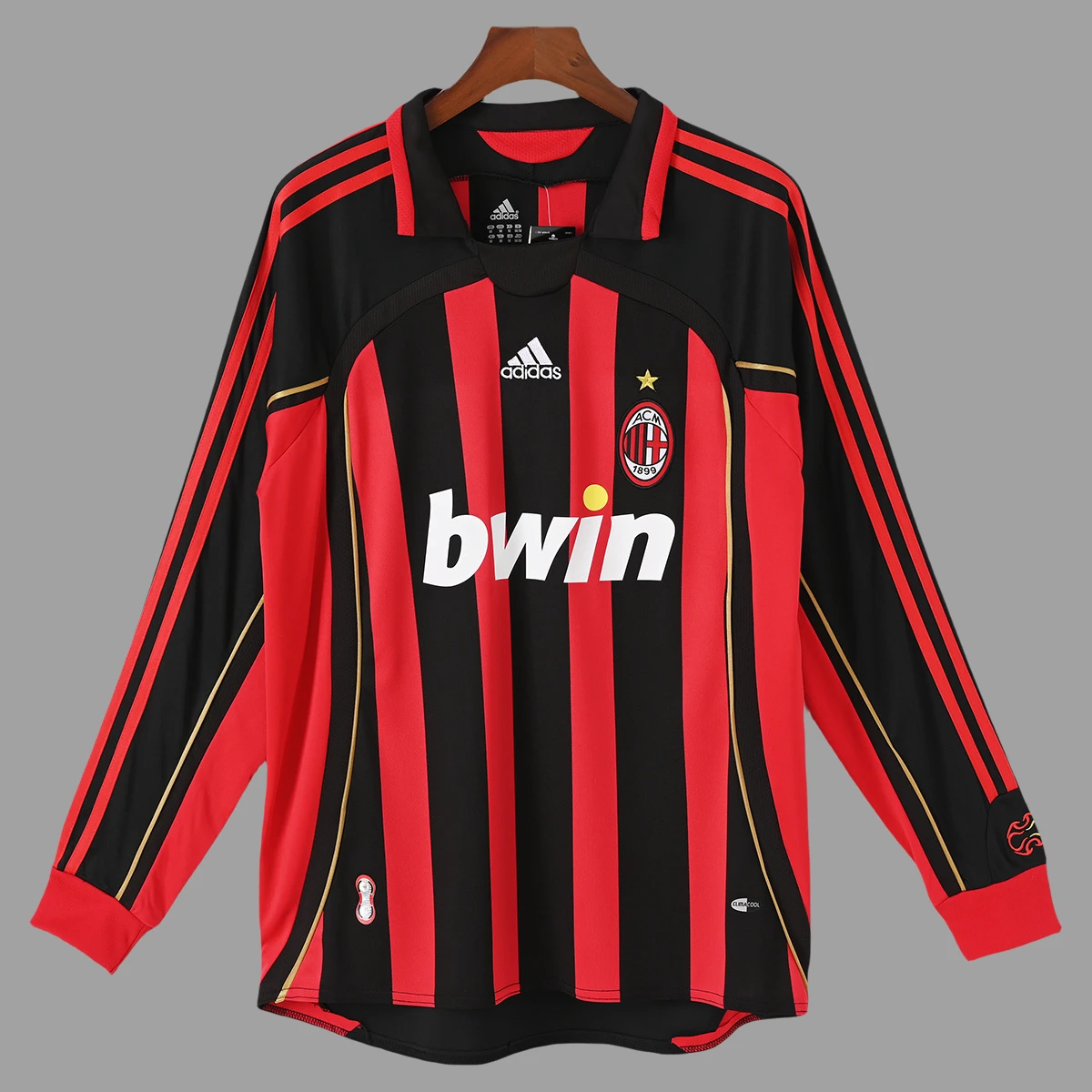 06/07 AC Milan Home Long Sleeve Retro Soccer Jersey