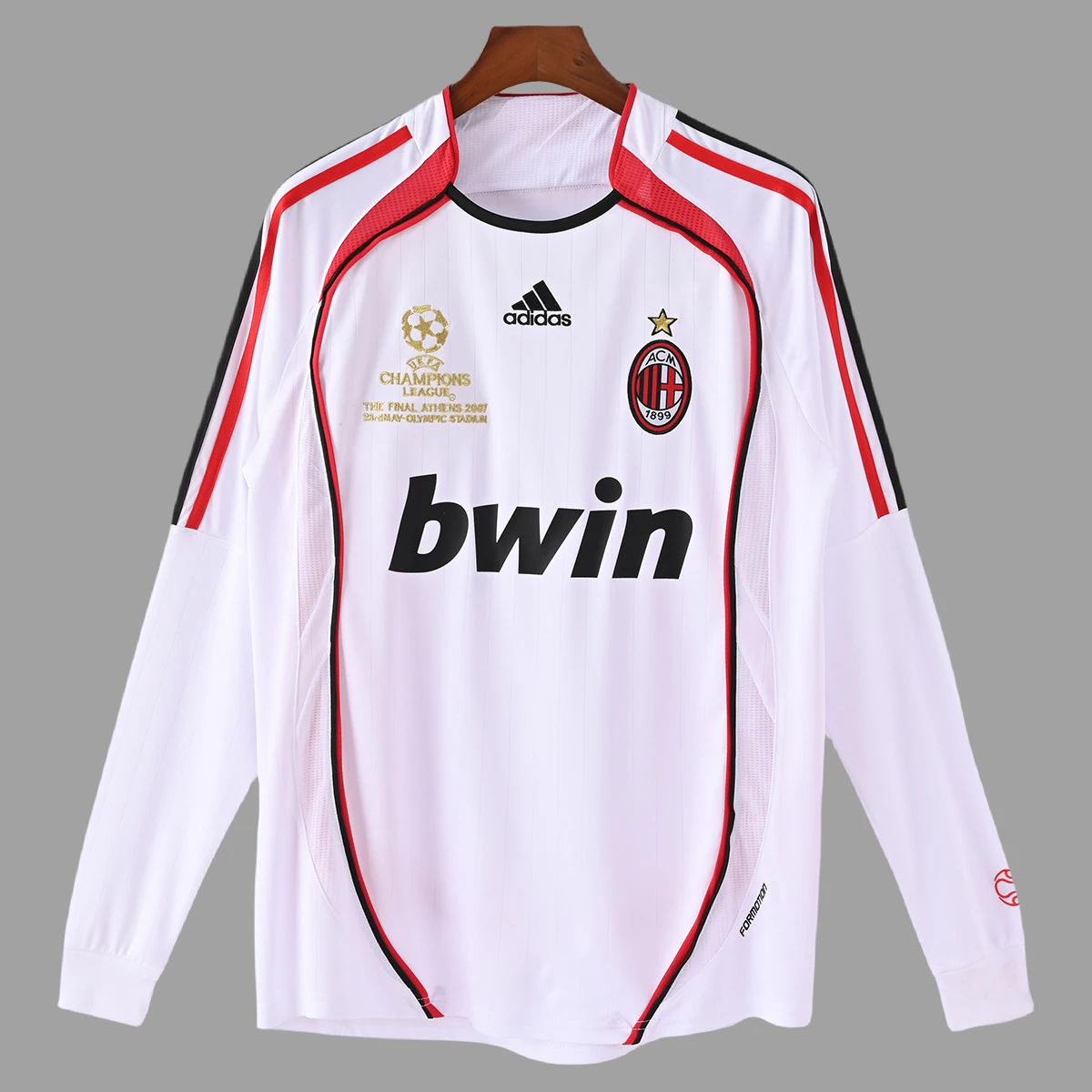 06/07 AC Milan Away Champions Final Long Sleeve Retro Soccer Jersey