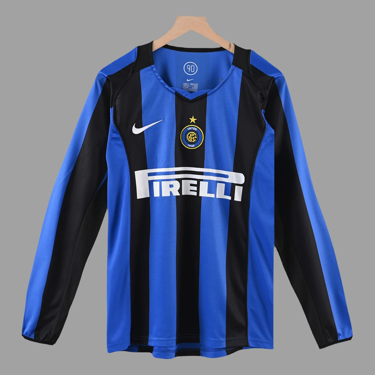 04/05 Inter Milan Home Long Sleeve Retro Soccer Jersey