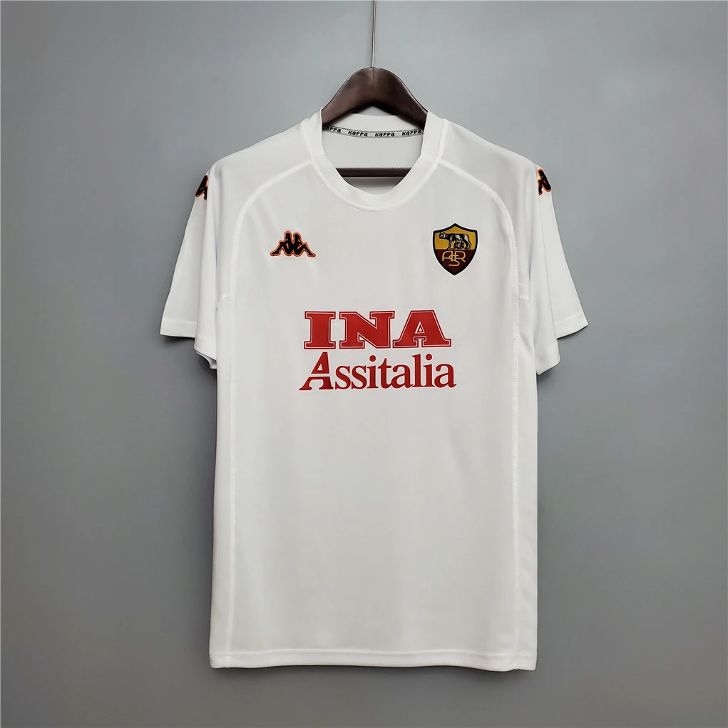 00/01 Roma Away Retro Soccer Jersey