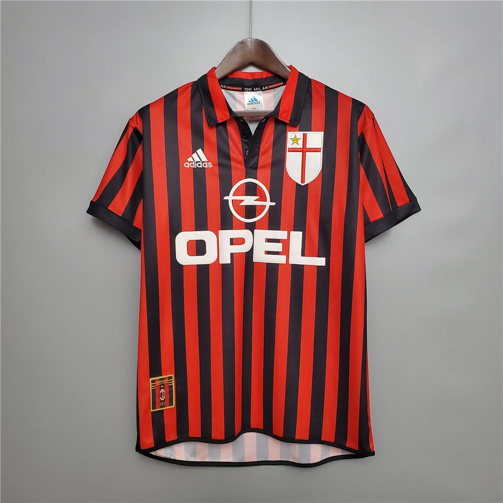 99/00 AC Milan Home Retro Soccer Jersey