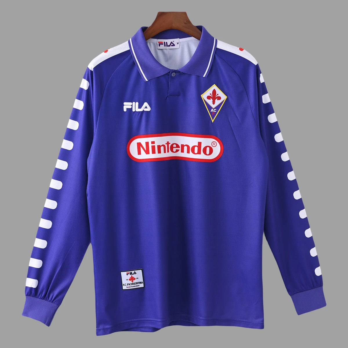 98/99 Fiorentina Home Long Sleeve Retro Soccer Jersey