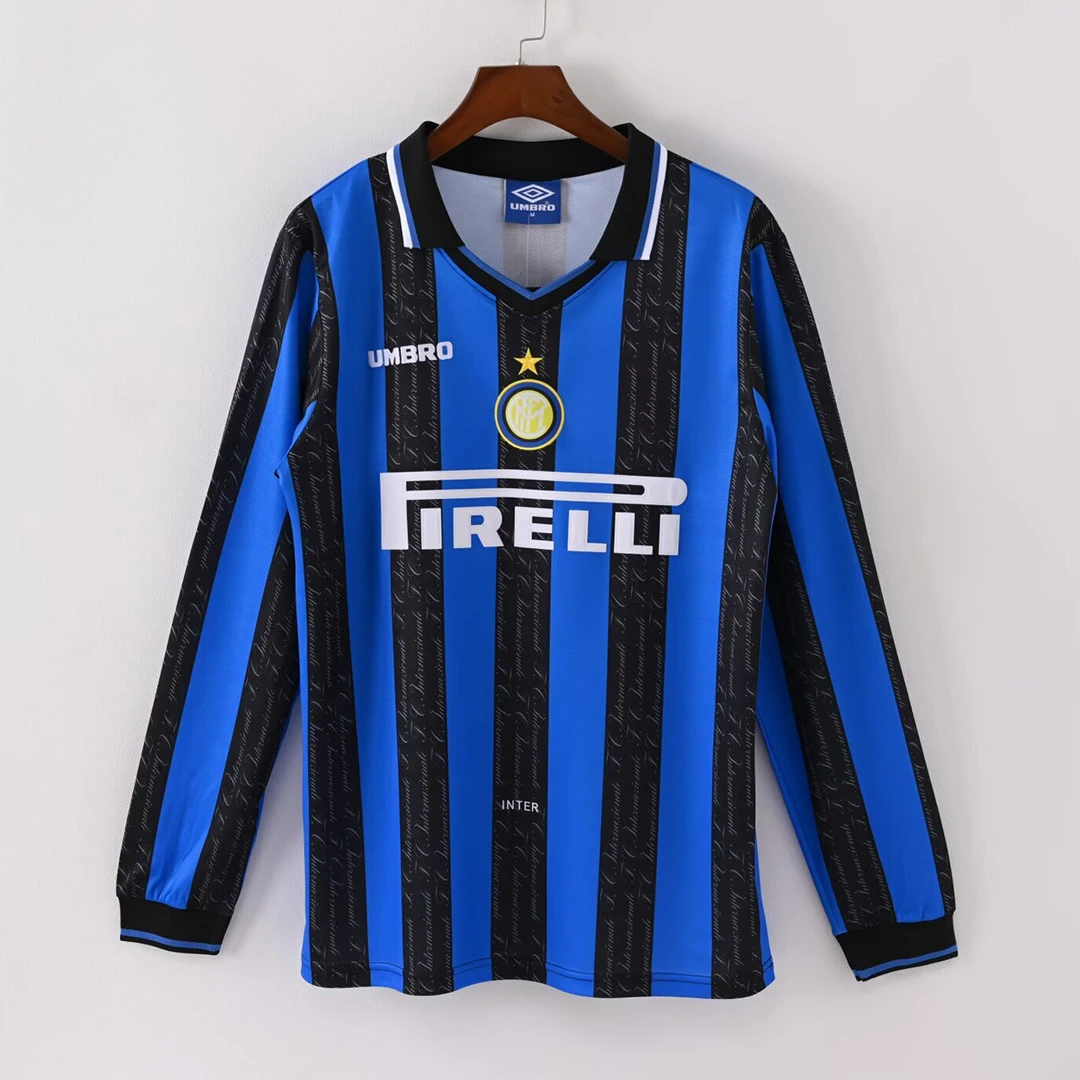 97/98 Inter Milan Home Long Sleeve Retro Soccer Jersey
