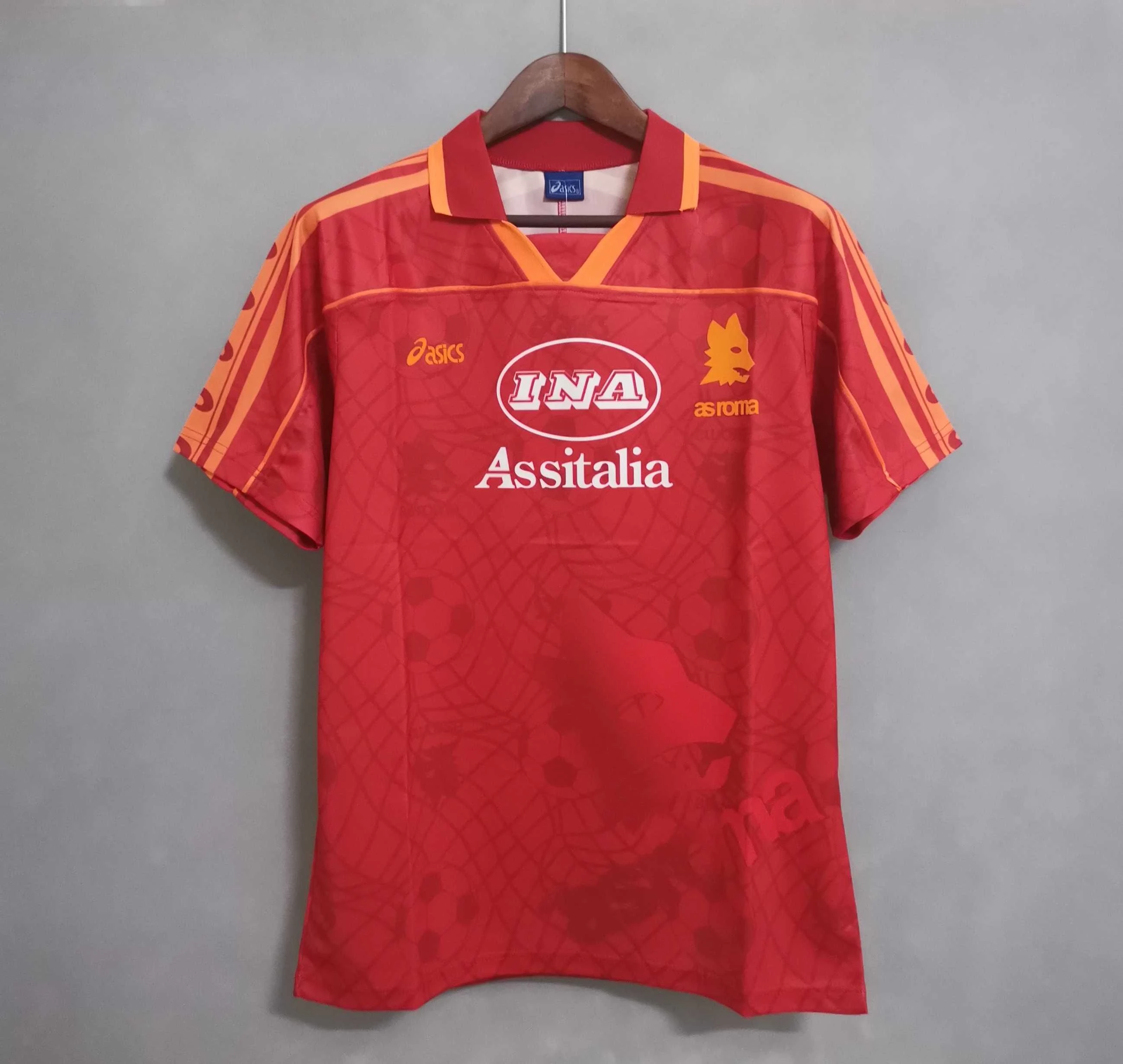 95/96 Roma Home Retro Soccer Jersey