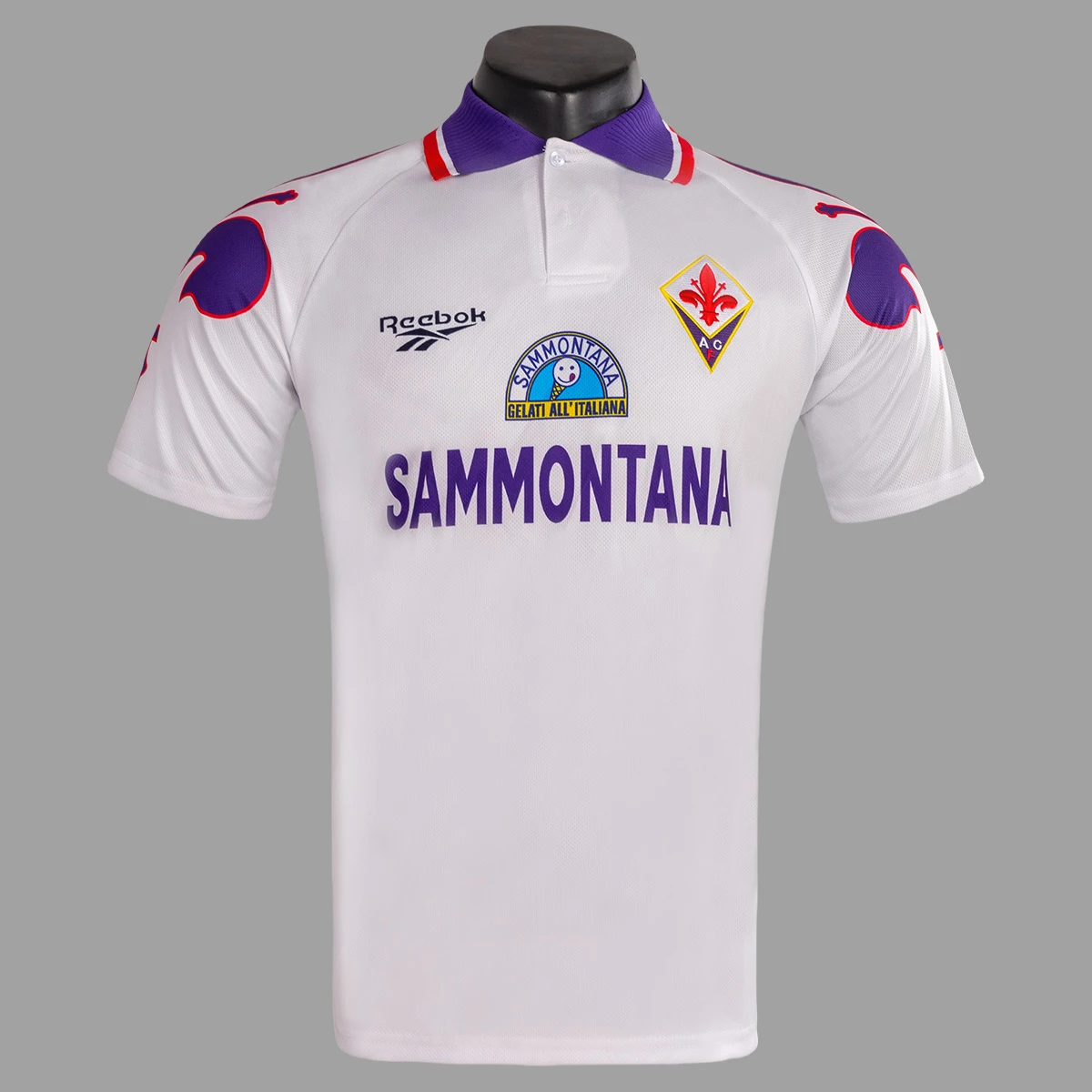 95/96 Fiorentina Away White Retro Soccer Jersey