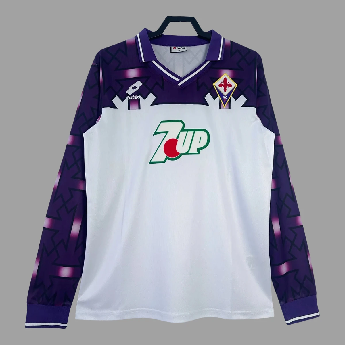 92/93 Fiorentina Away Long Sleeve Retro Soccer Jersey