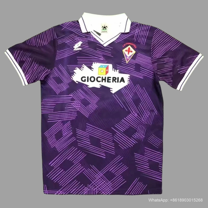 91/92 Fiorentina home retro soccer jersey