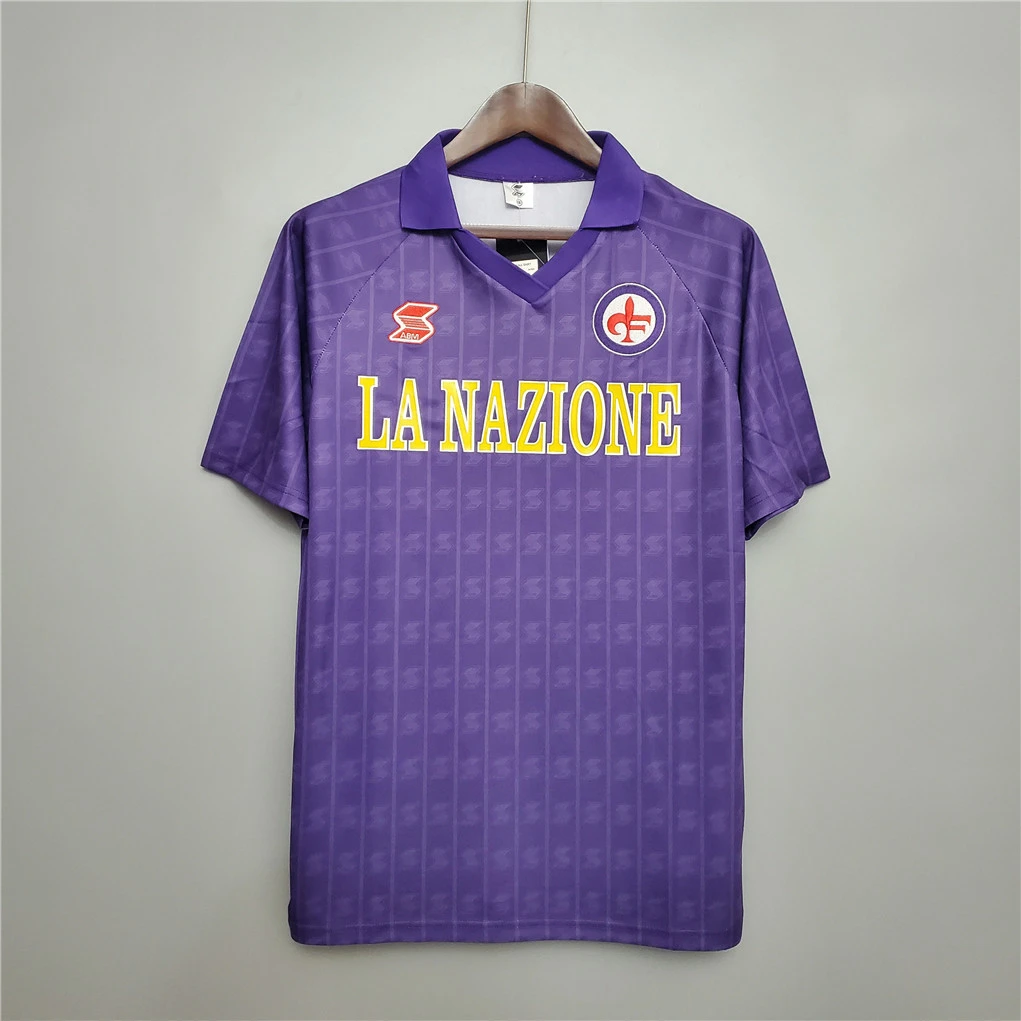 89/90 Fiorentina Home Retro Soccer Jersey