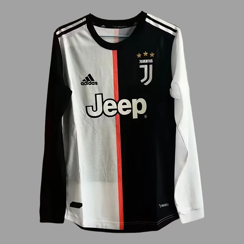 19/20 Juventus Home Long Sleeves Player Version Retro Soccer Jersey