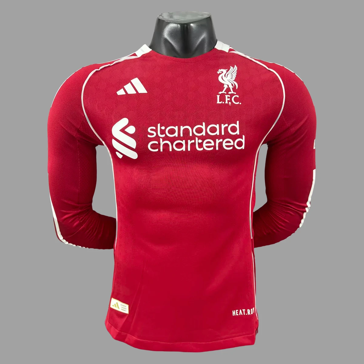 25/26 Liverpool Home Long Sleeve Player Version Soccer Jersey