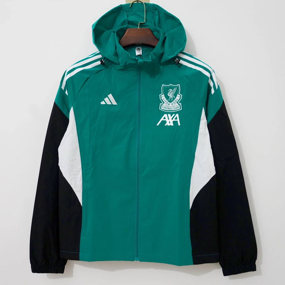 25/26 Liverpool Green Black Windbreaker