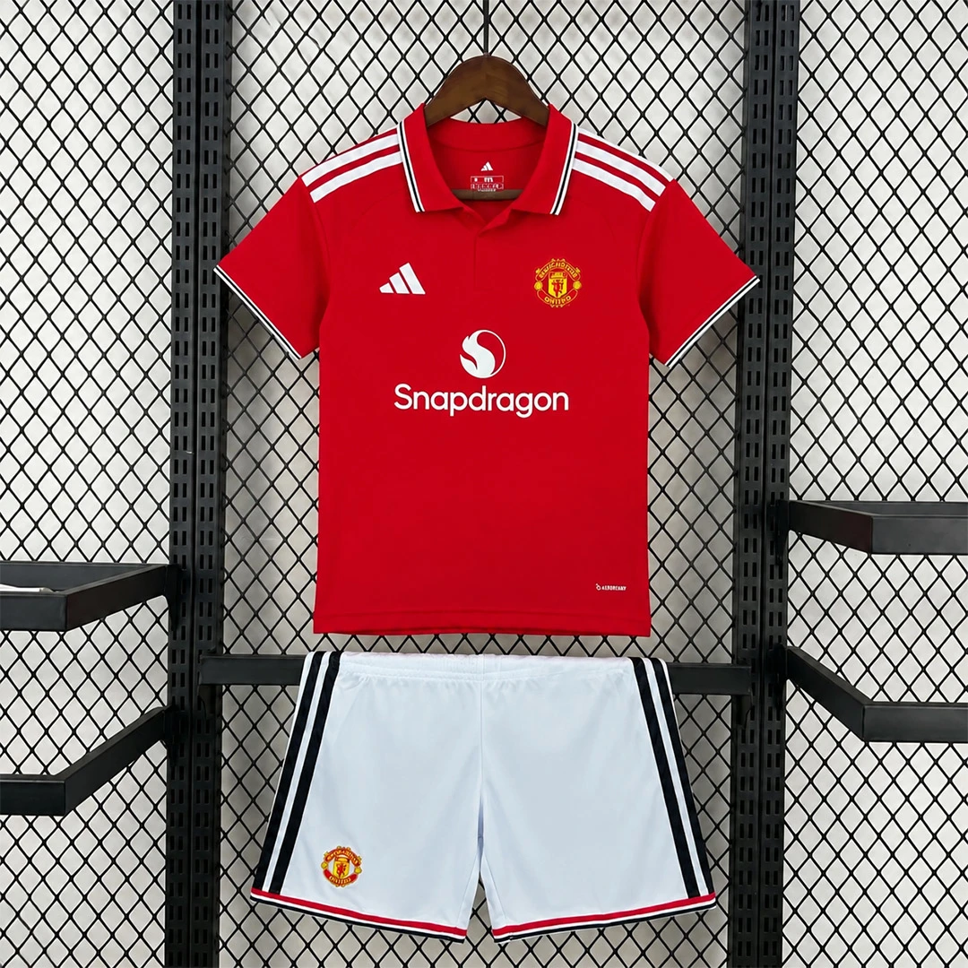 26/27 Manchester United Home Kids Soccer Jersey Size 16-28