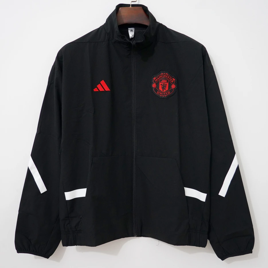 25/26 Manchester United All Black Windbreaker