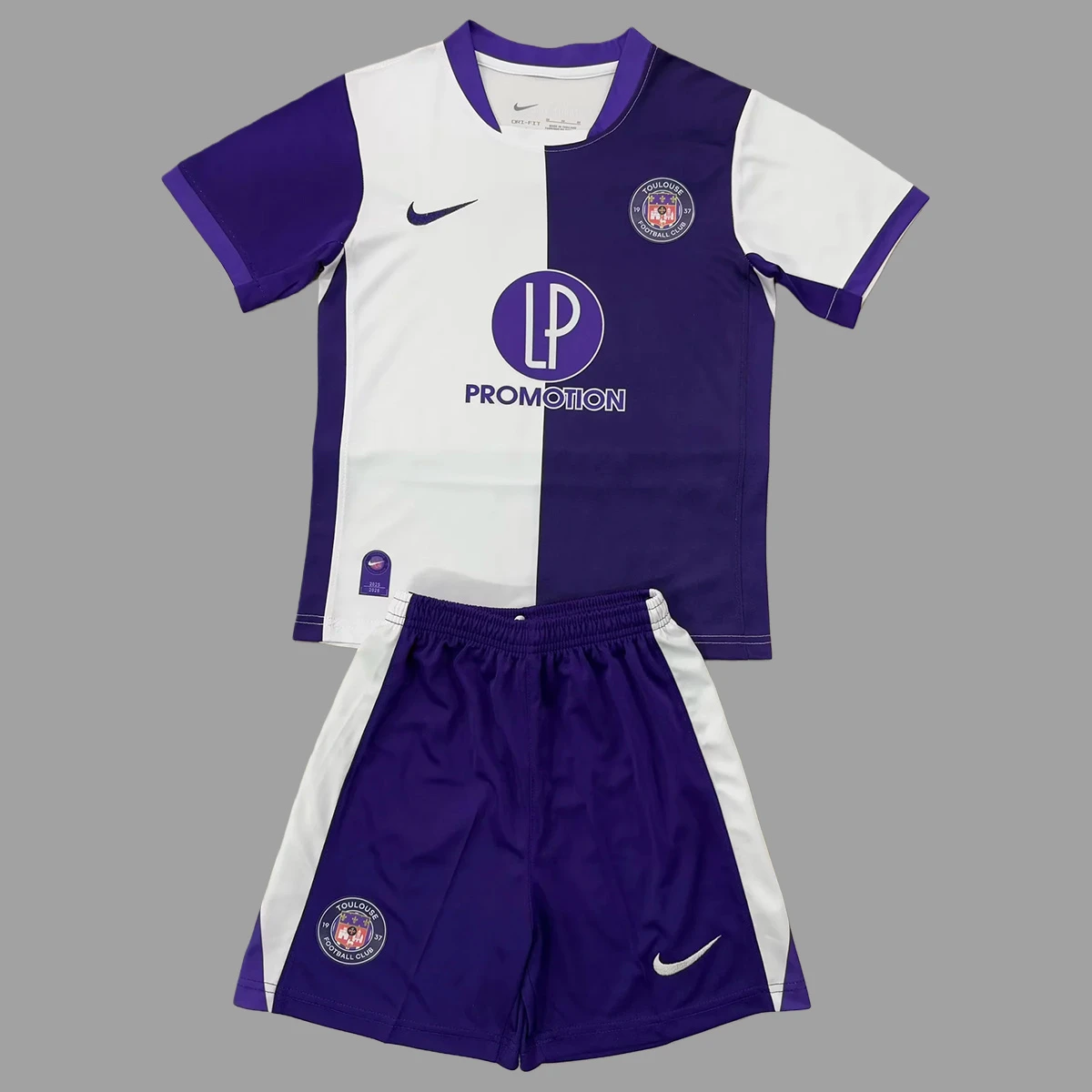 25/26 Toulouse Home Kids Soccer Jersey Size 16-28