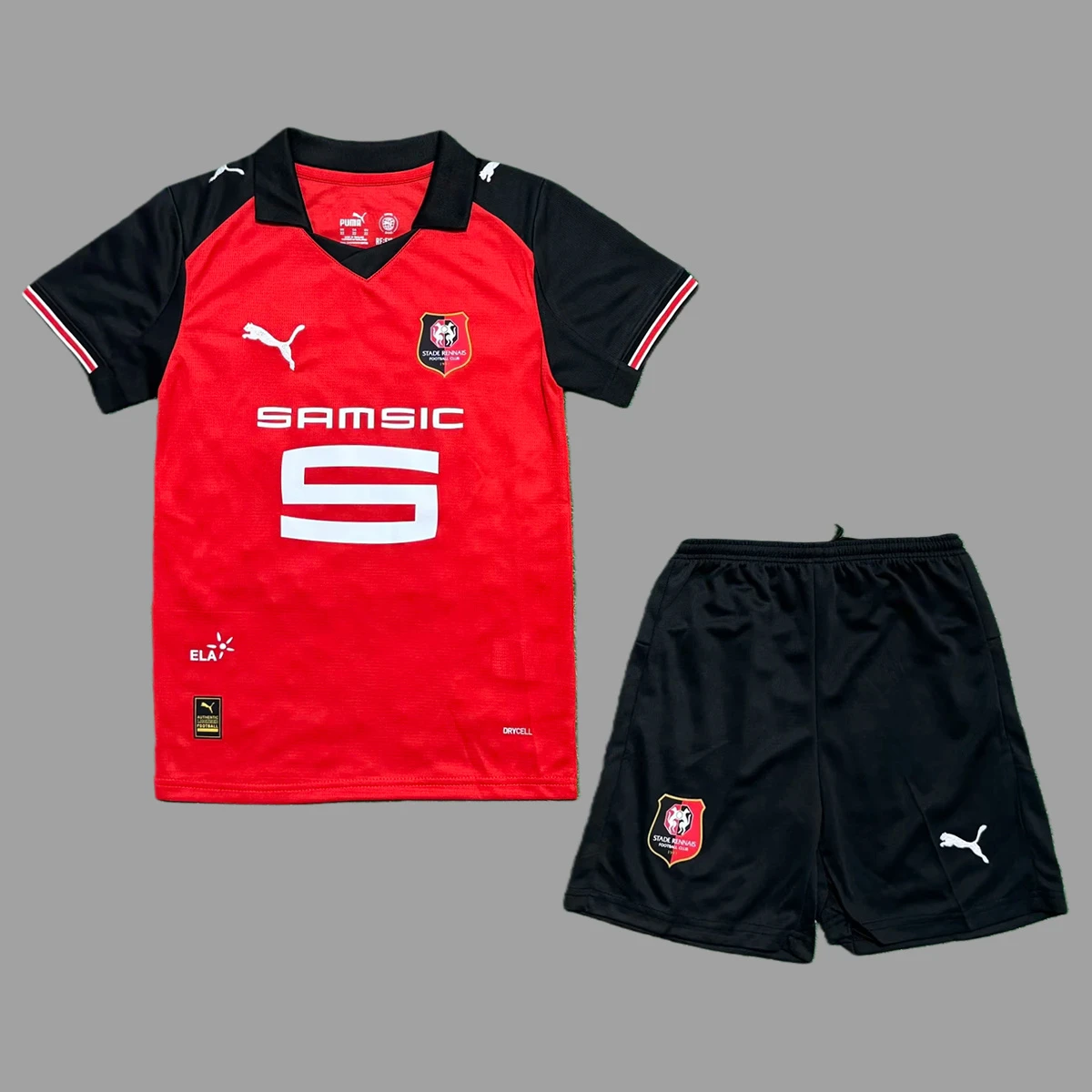 25/26 Stade Rennais Home Kids Soccer Jersey Size 16-28