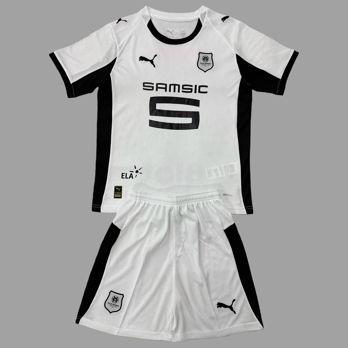 25/26 Stade Rennais Away Kids Soccer Jersey Size 16-28
