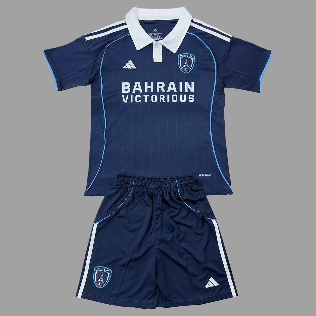 25/26 Paris FC Home Kids Soccer Jersey Size 16-28
