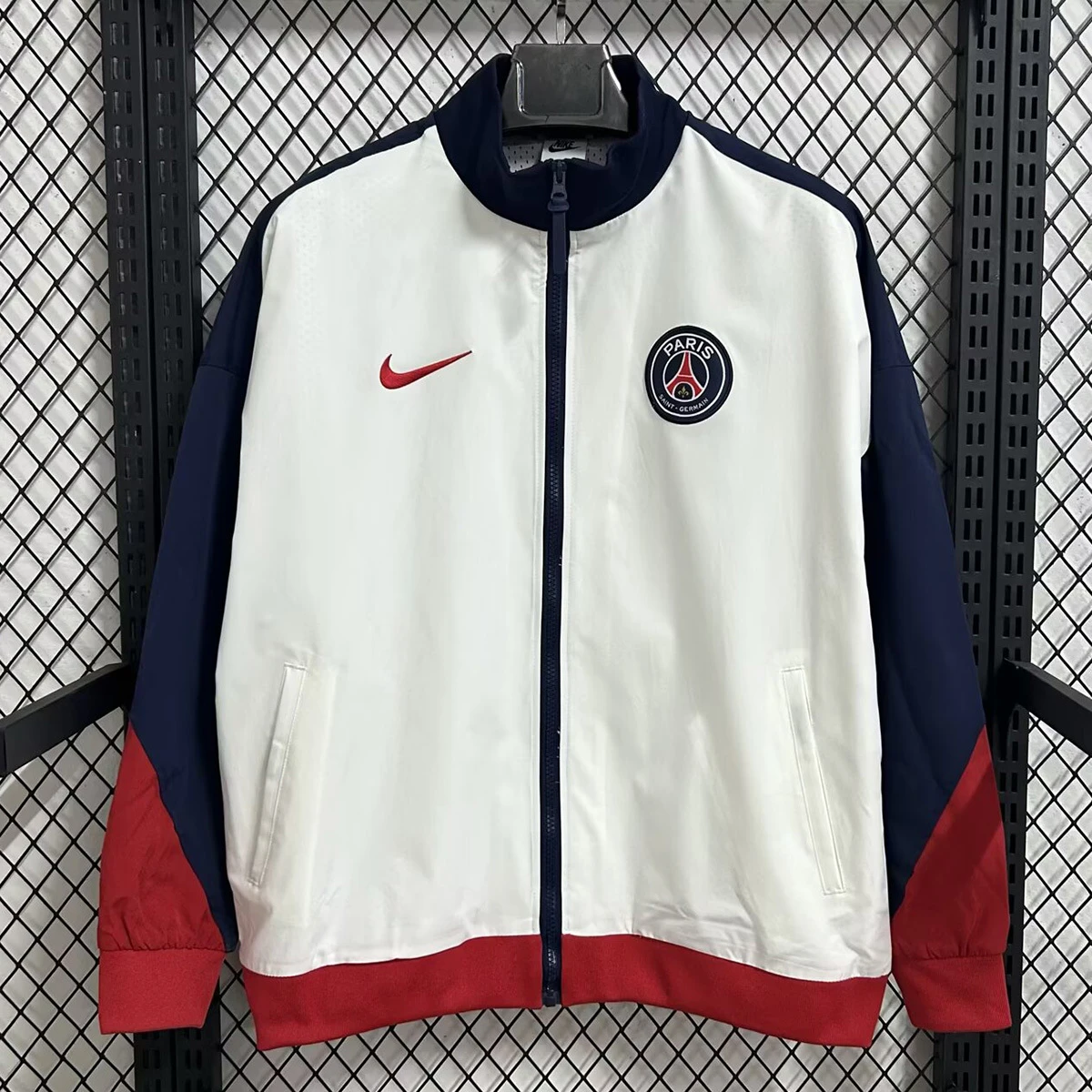 25/26 PSG White Navy Strike Anthem Jacket