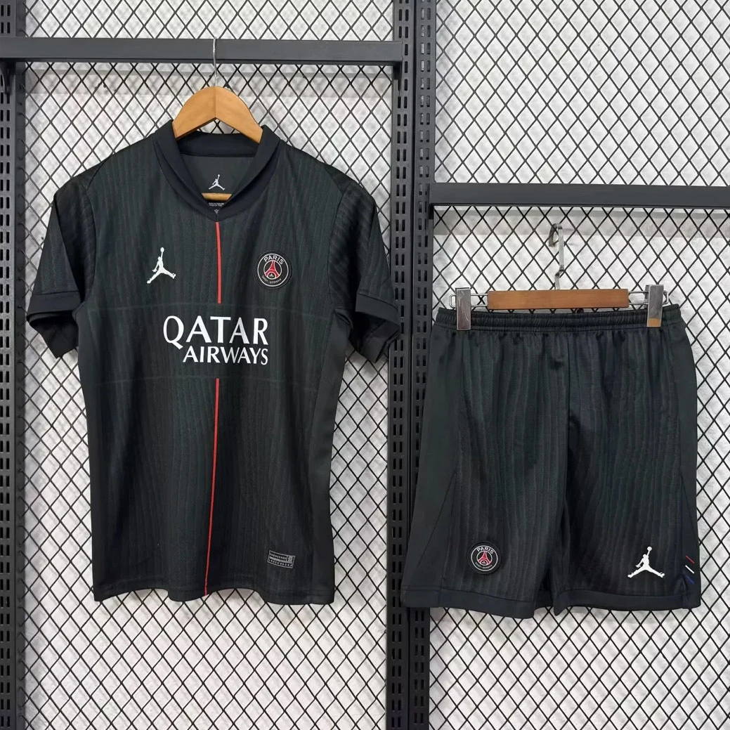 25/26 PSG Fourth Kids Soccer Jersey Size 16-28