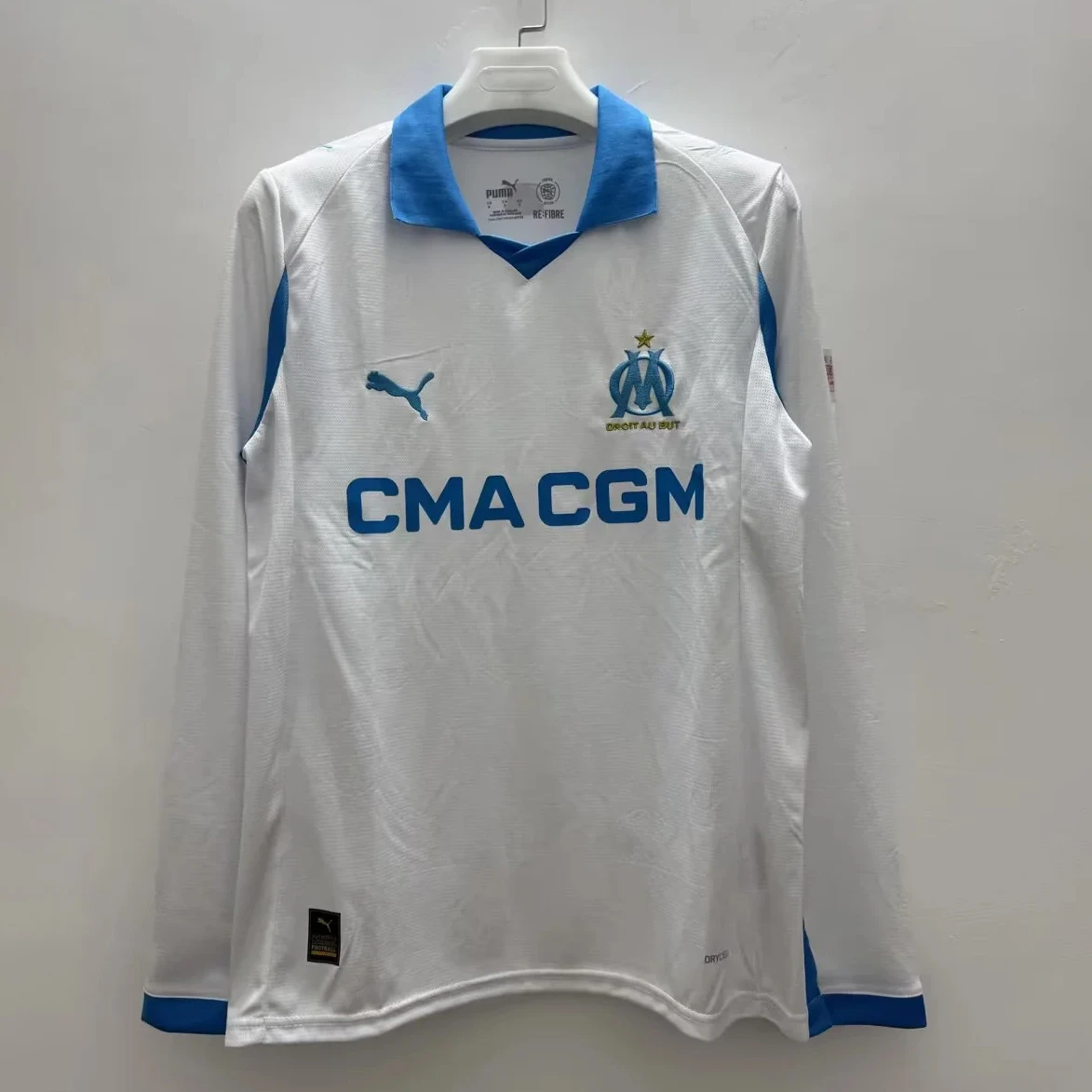 25/26 Marseille Home Long Sleeve Soccer Jersey