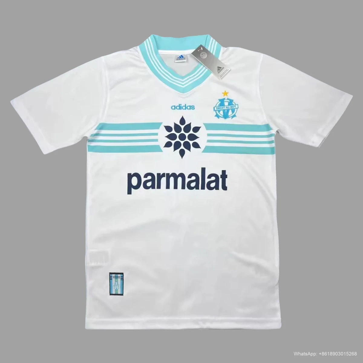 96/97 Marseille Home Retro Soccer Jersey