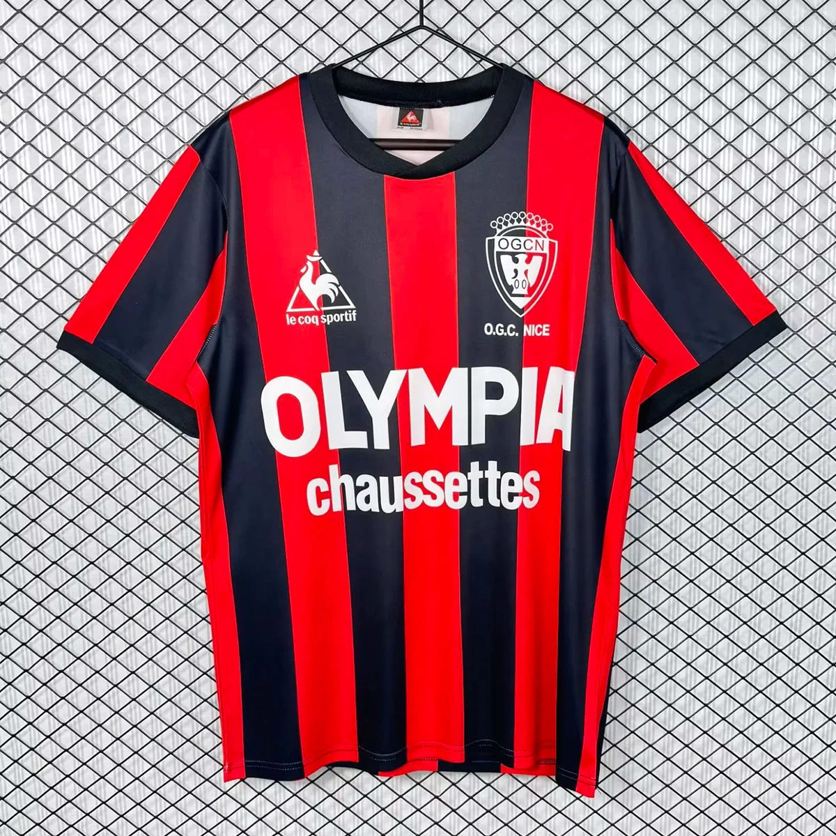 77/79 OGC Nice Home Retro Soccer Jersey