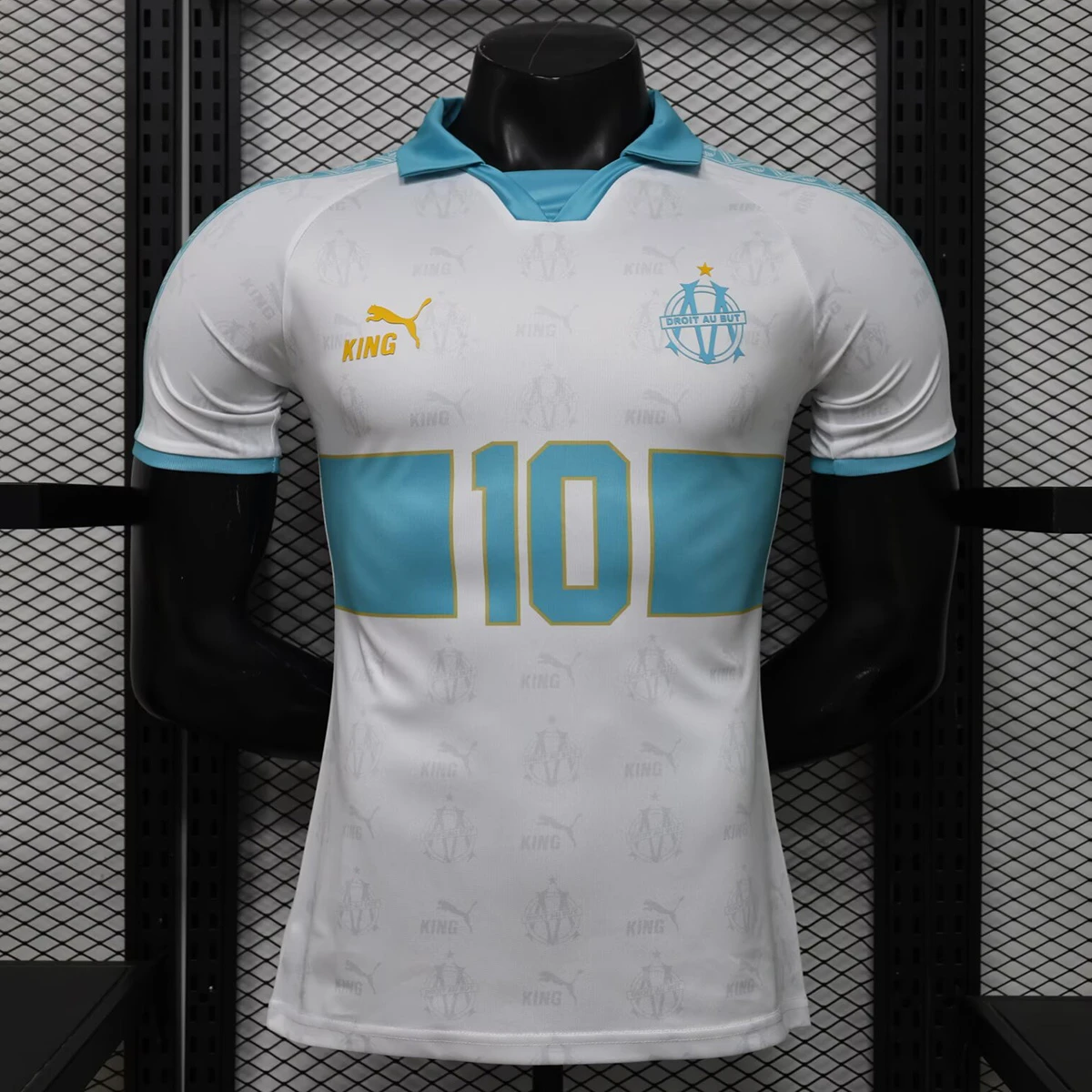 2026 Marseille Retro King Player Version White Soccer Jersey